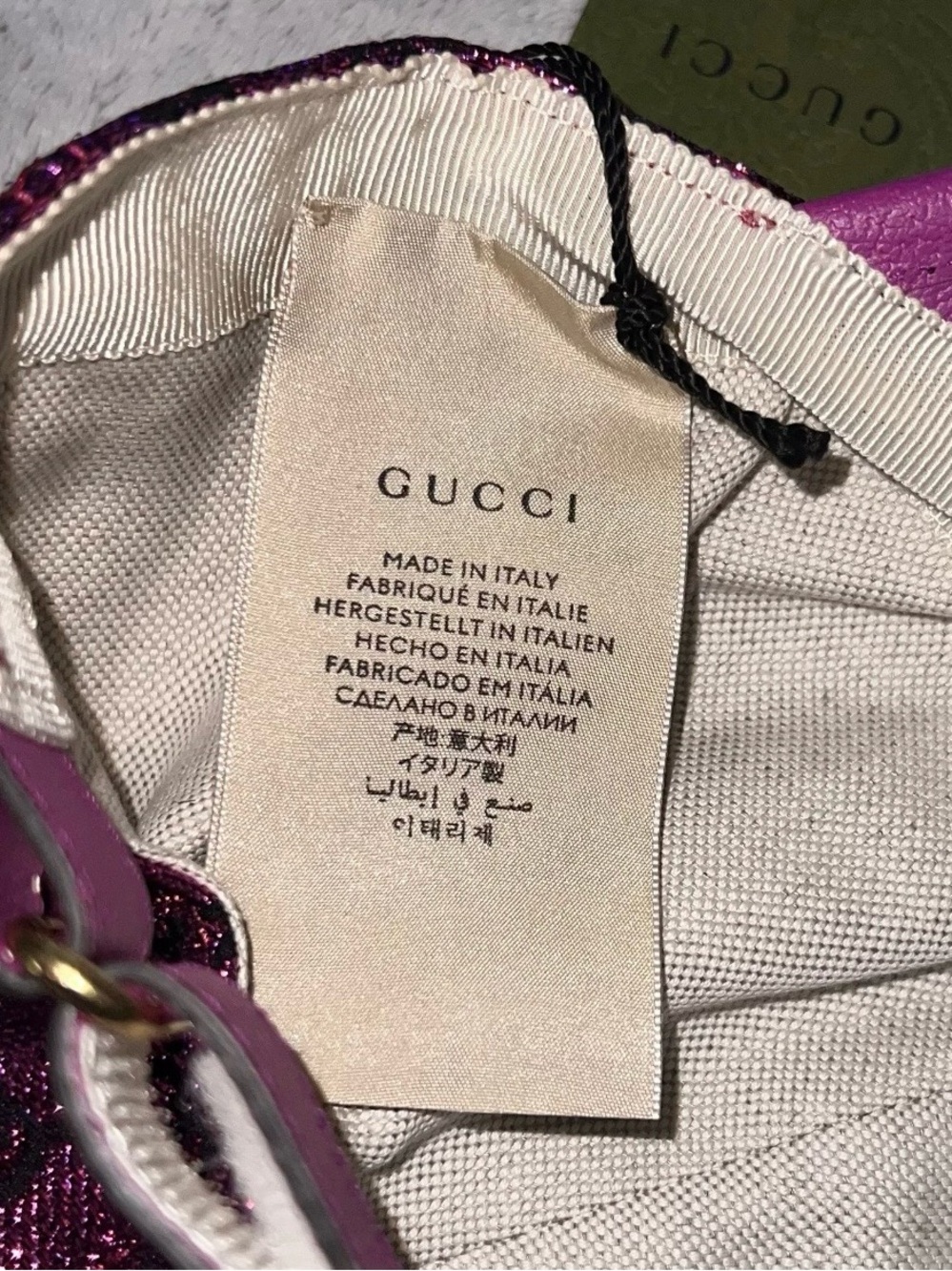 Authentic Gucci Metallic GG Logo Baseball Cap - Picture 5 of 9